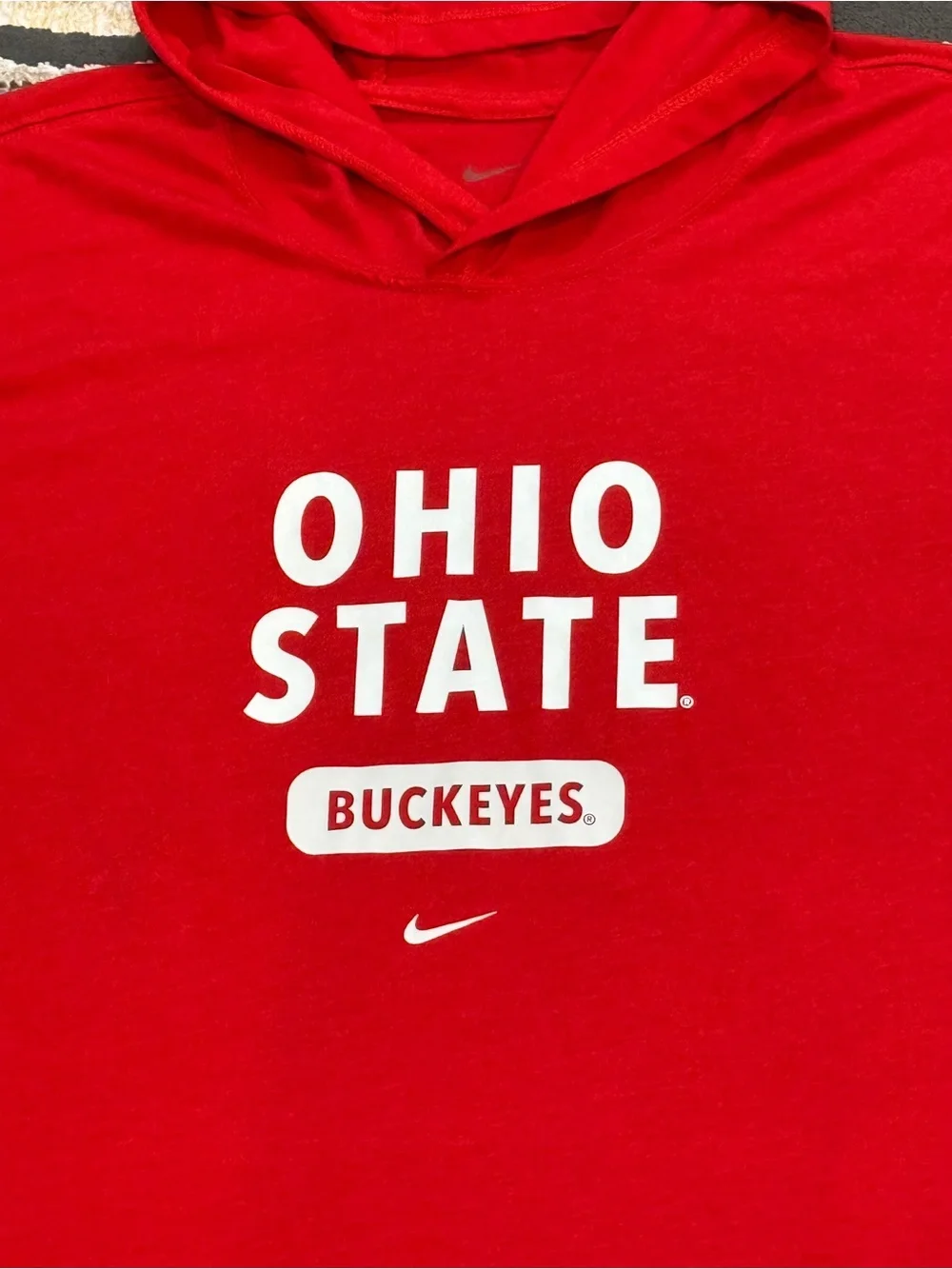 Nike Ohio State Buckeyes NCAA Football Red Dri Fit Hoodie Sweatshirt Mens 3XL